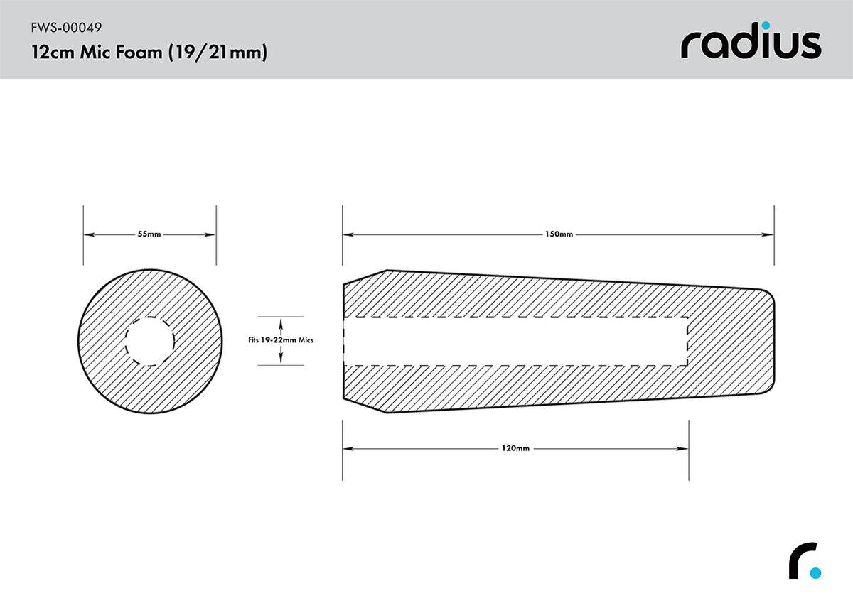 Radius 12cm Shotgun Mic Foam (19/22)