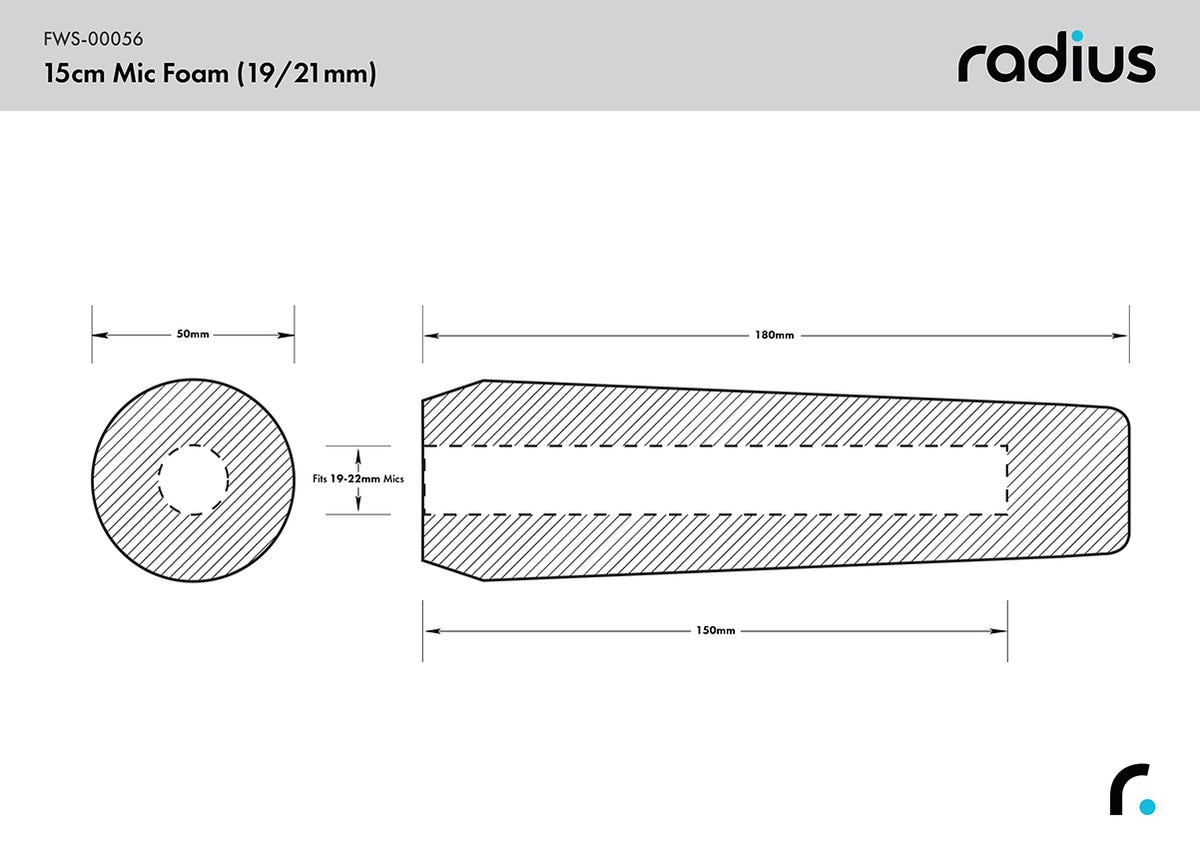 Radius 15cm Shotgun Mic Foam (19/22)