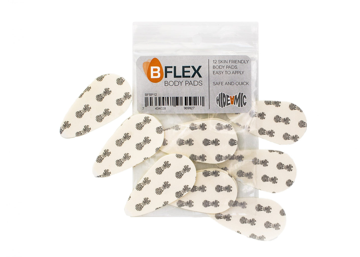 Hide-A-Mic 12 Skin friendly body pads for B_Flex