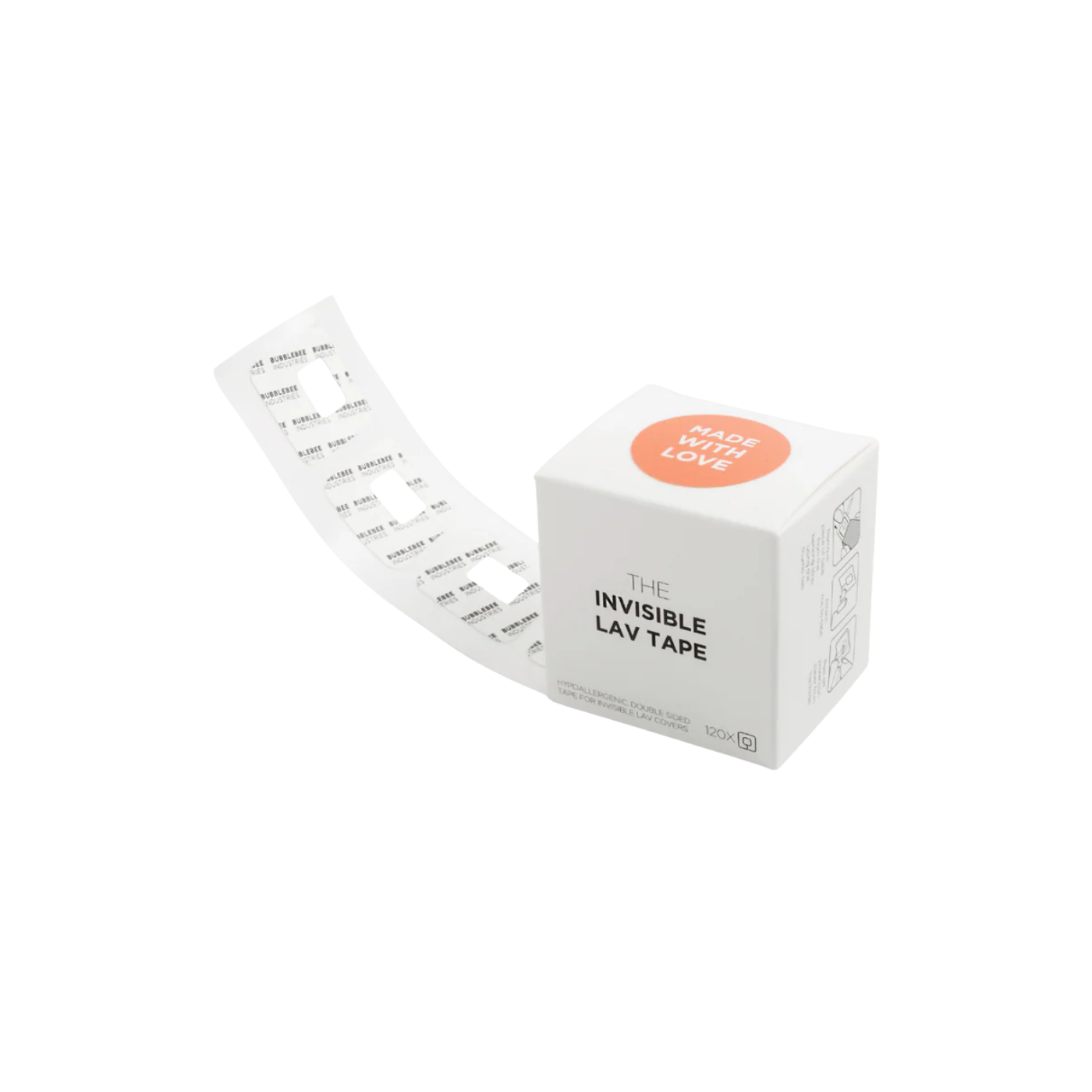 Bubblebee Invisible Lav Tape (120 Pieces)