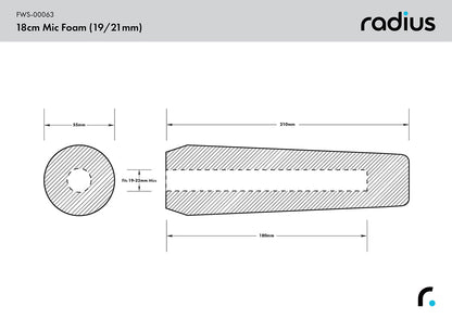 Radius 18cm Shotgun Mic Foam (19/22)