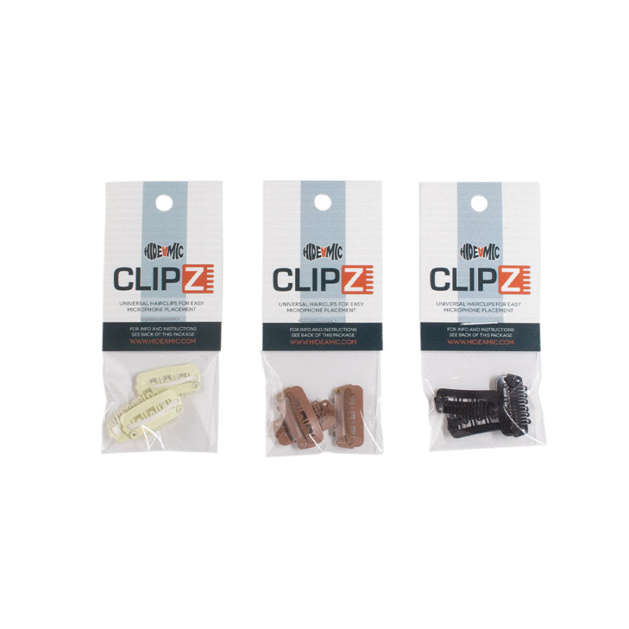 Hide-A-Mic Hair Clips for Microphone Mounting (Various Colours)